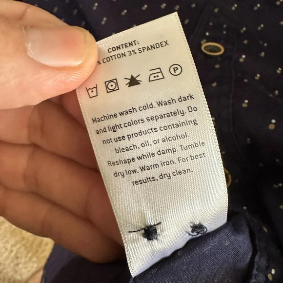 Level Ten Men's Navy‎ Blue Button-Down Shirt  Size Small, dress shirt, mens - Picture 4 of 6